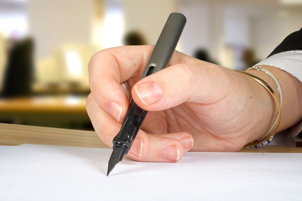 Letter Signature with Office Background